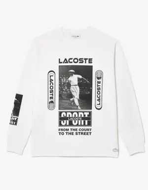 Camiseta loose fit con estampado René Lacoste