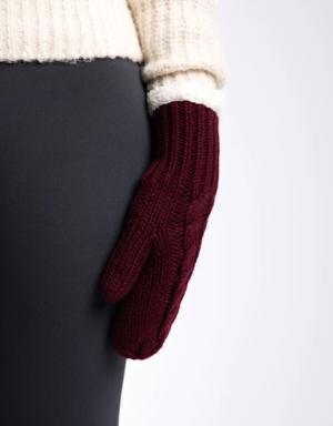 Dark Cherry - Cozy Lined Mittens