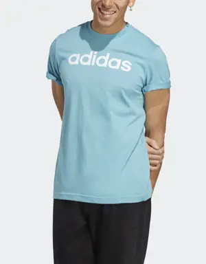 Adidas Playera Essentials Logo Lineal Bordado Tejido Jersey