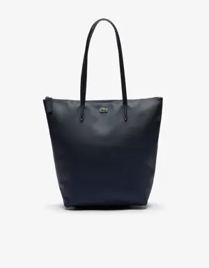 Shopping bag verticale con zip L.12.12 Concept tinta unita