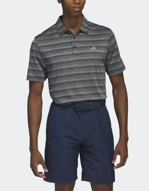 Adidas Two-Color Striped Golf Polo Shirt