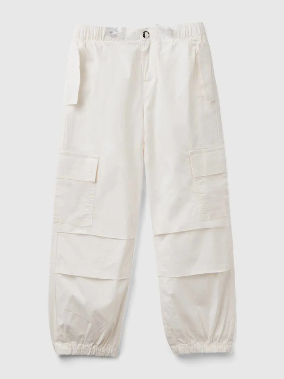 Benetton stretch cotton cargo trousers. 1