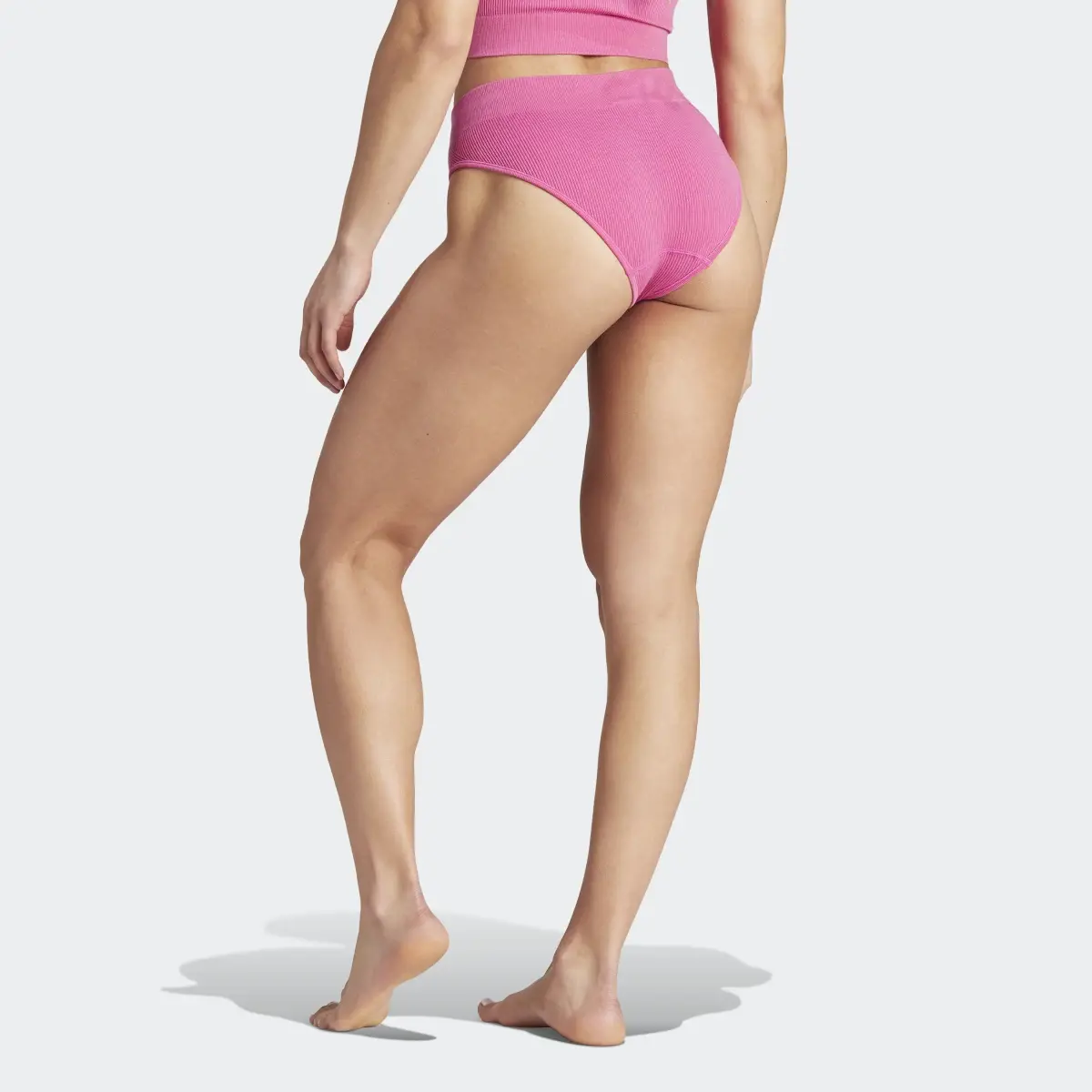 Adidas Ribbed Active Seamless Hipster Slip. 2