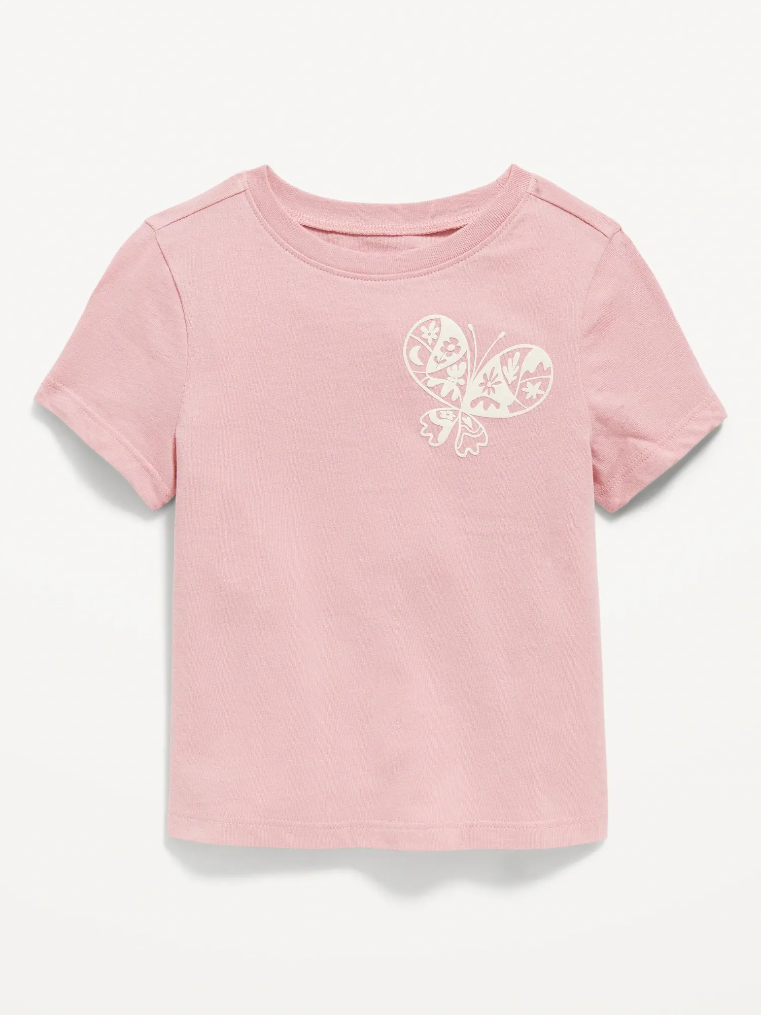 Old Navy Unisex Short-Sleeve Graphic T-Shirt for Toddler pink. 1