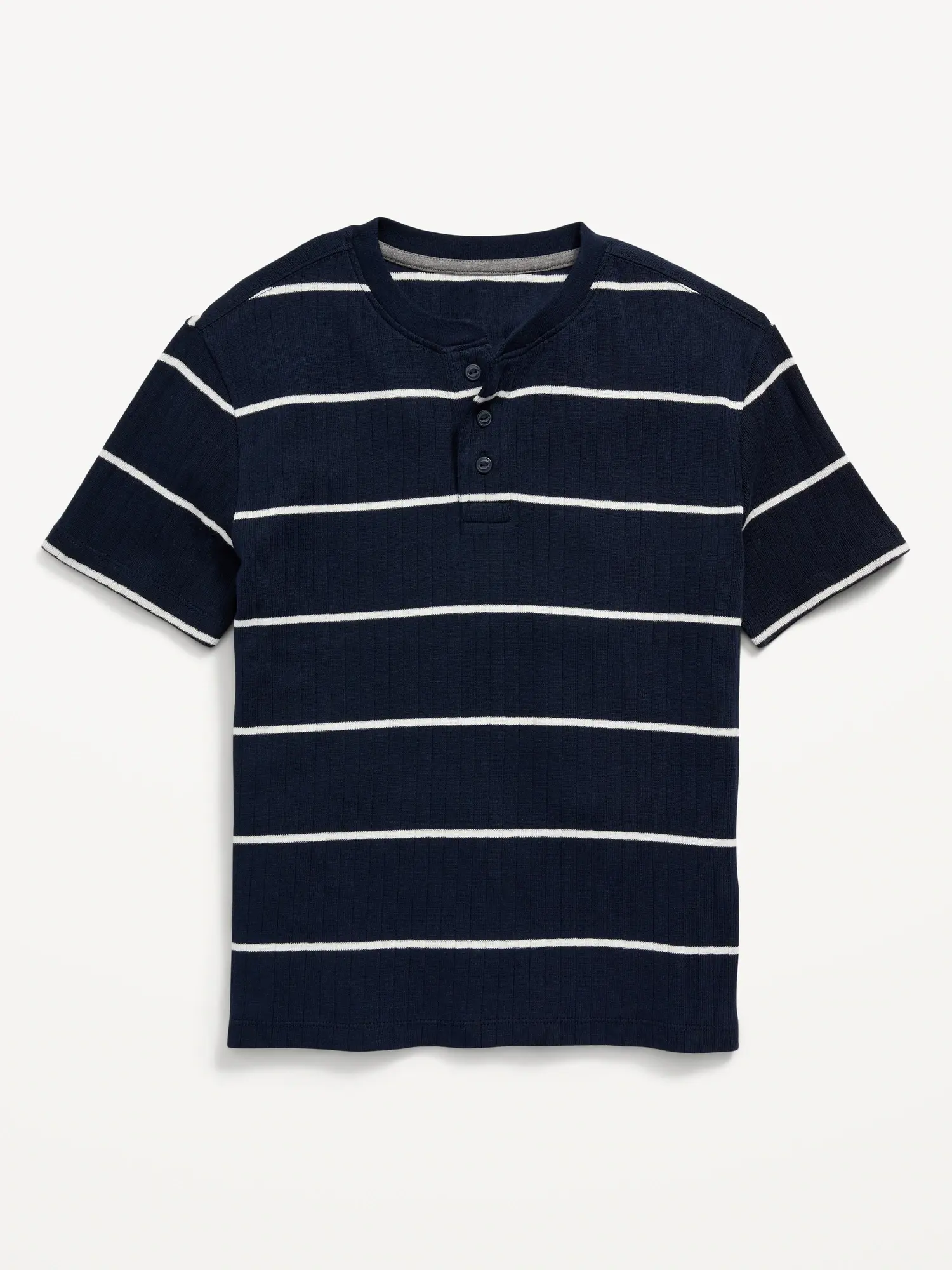 Old Navy Short-Sleeve Rib-Knit Henley T-Shirt for Boys blue. 1
