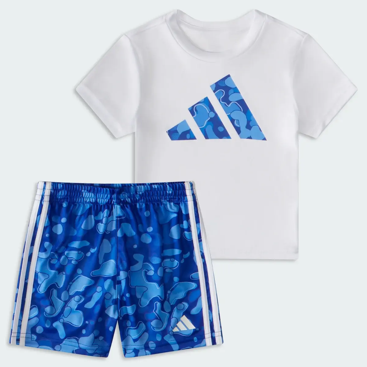 Adidas POLY TEE AOP 3S SHORT SET. 1