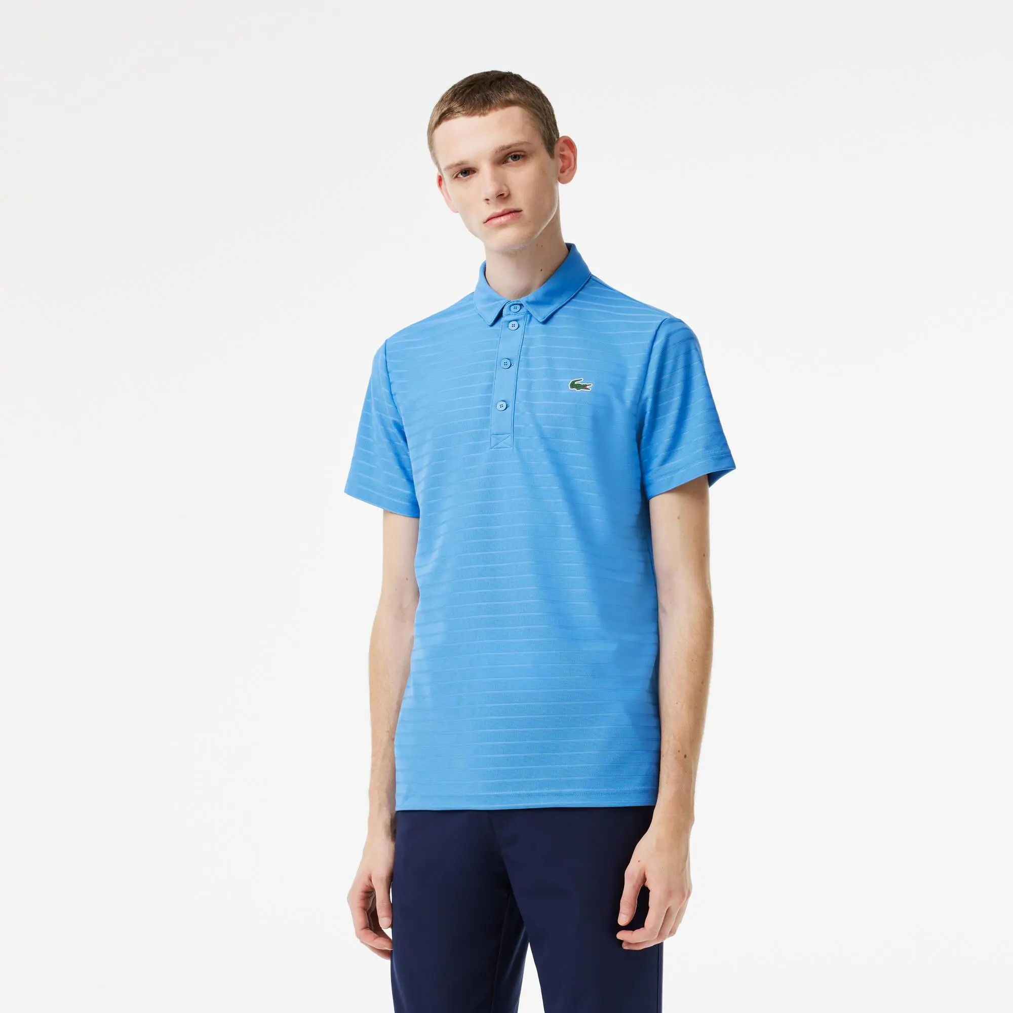 Lacoste Men's Lacoste SPORT Textured Breathable Golf Polo Shirt. 1