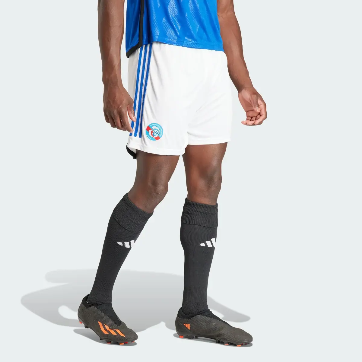 Adidas RC Strasbourg 23/24 Home Shorts. 1