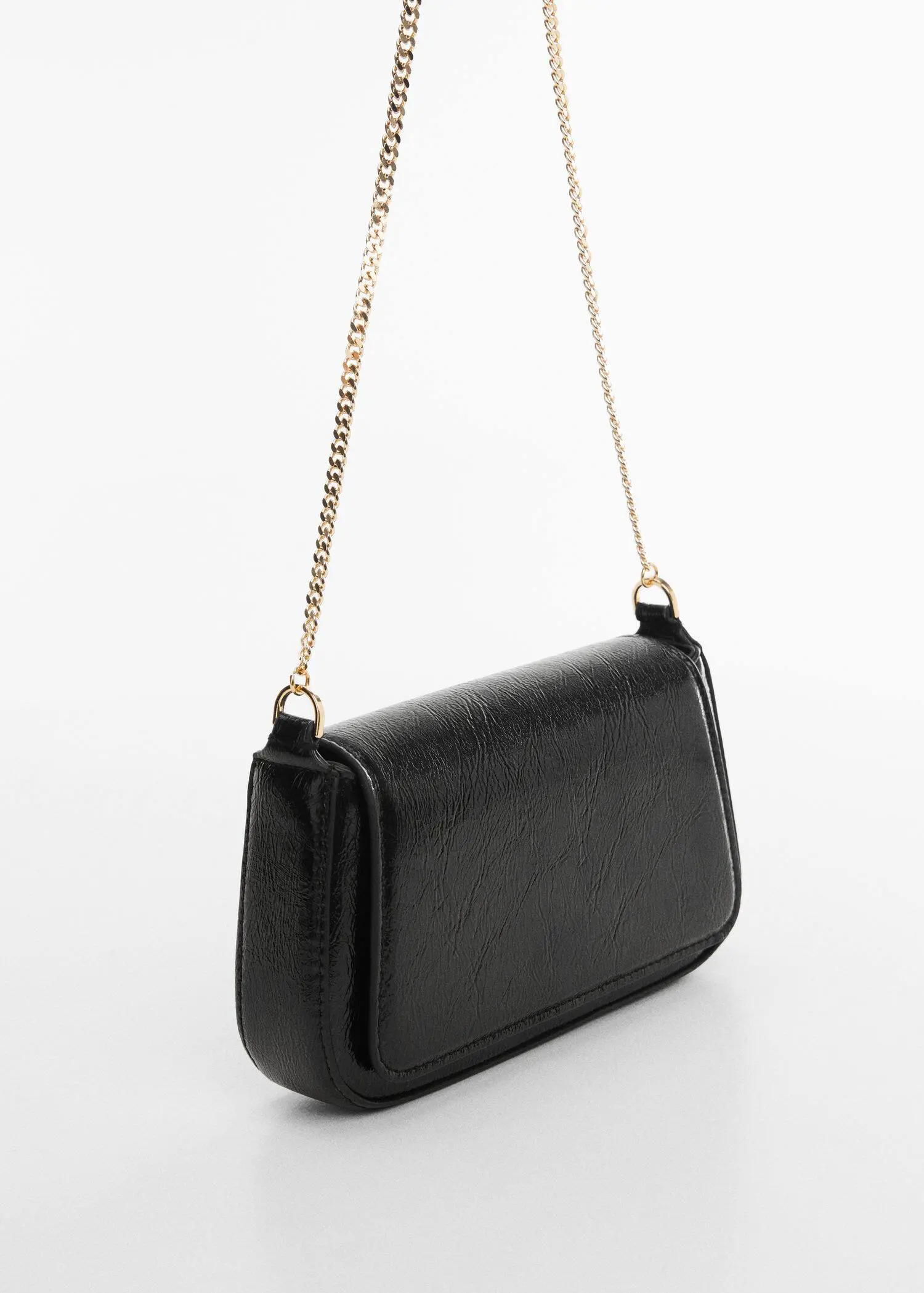 Mango Patent leather-effect chain bag. 1