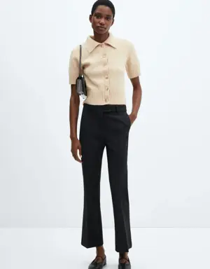 Mango Cropped flared trousers