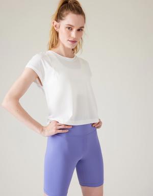 Athleta Ultimate Hybrid Tee white