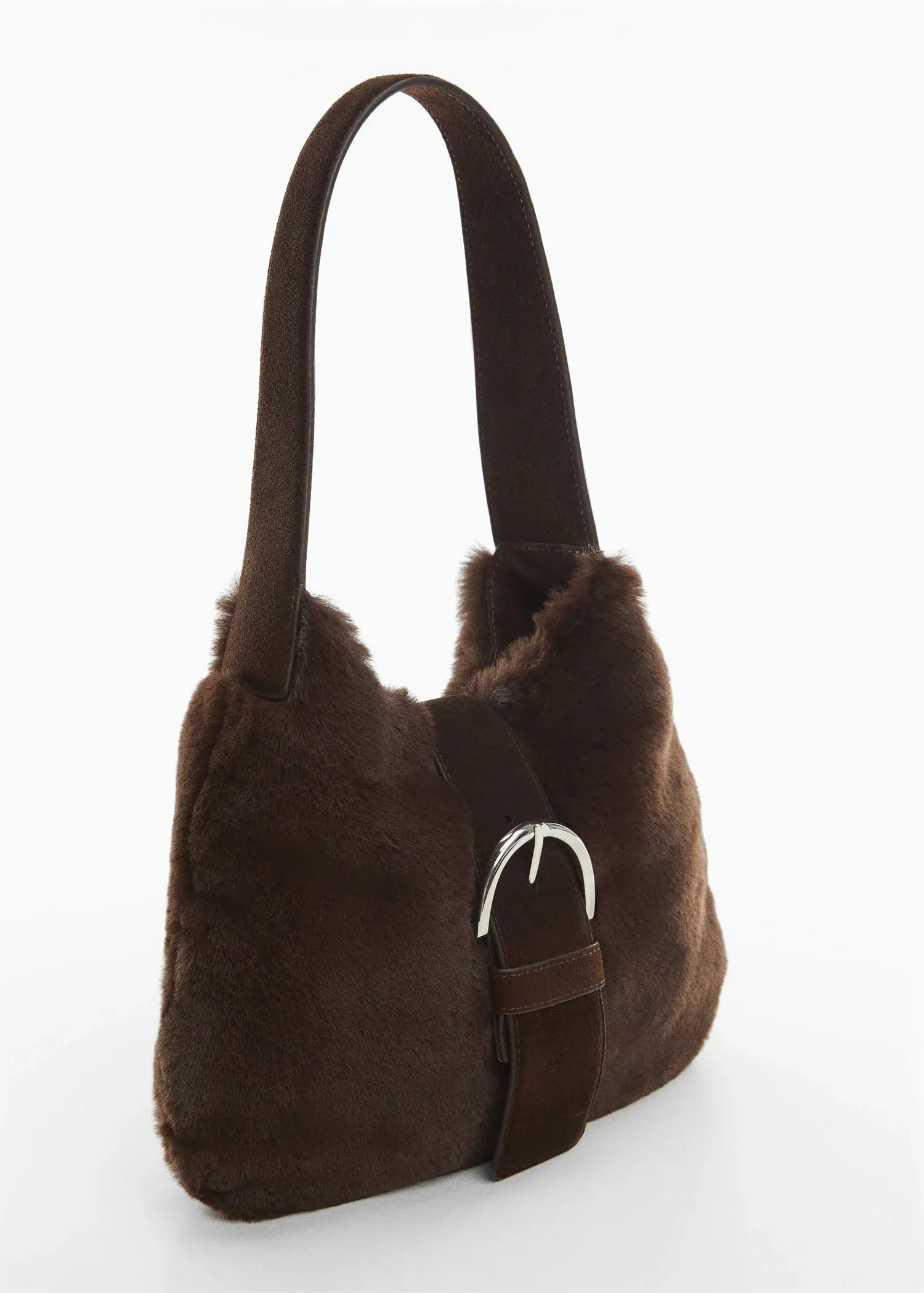 Mango Leather-effect bag with buckle. 2