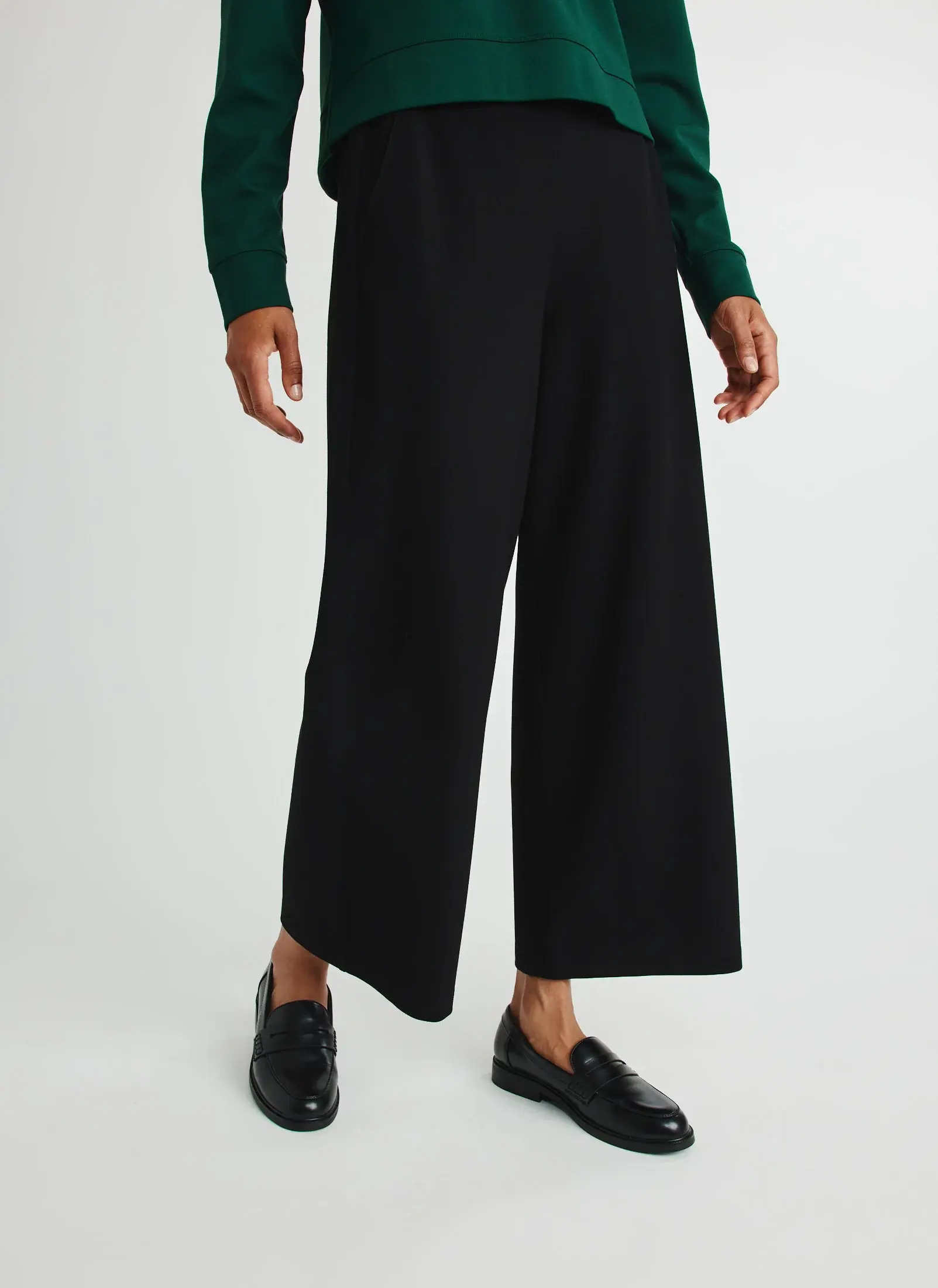 Kit And Ace Serenity Double Knit Wide Leg Pants. 1