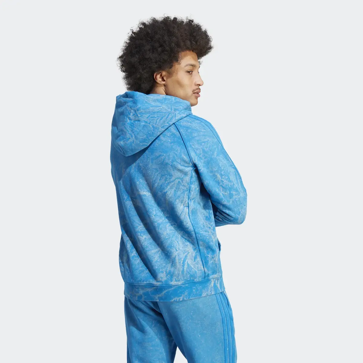 Adidas Camisola com Capuz Desgastada Blue Version. 3