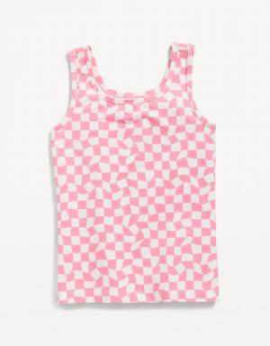 Old Navy Printed Fitted Tank Top for Girls multi