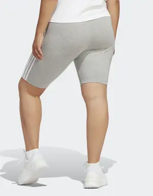 Essentials 3-Stripes Bike Shorts (Plus Size)