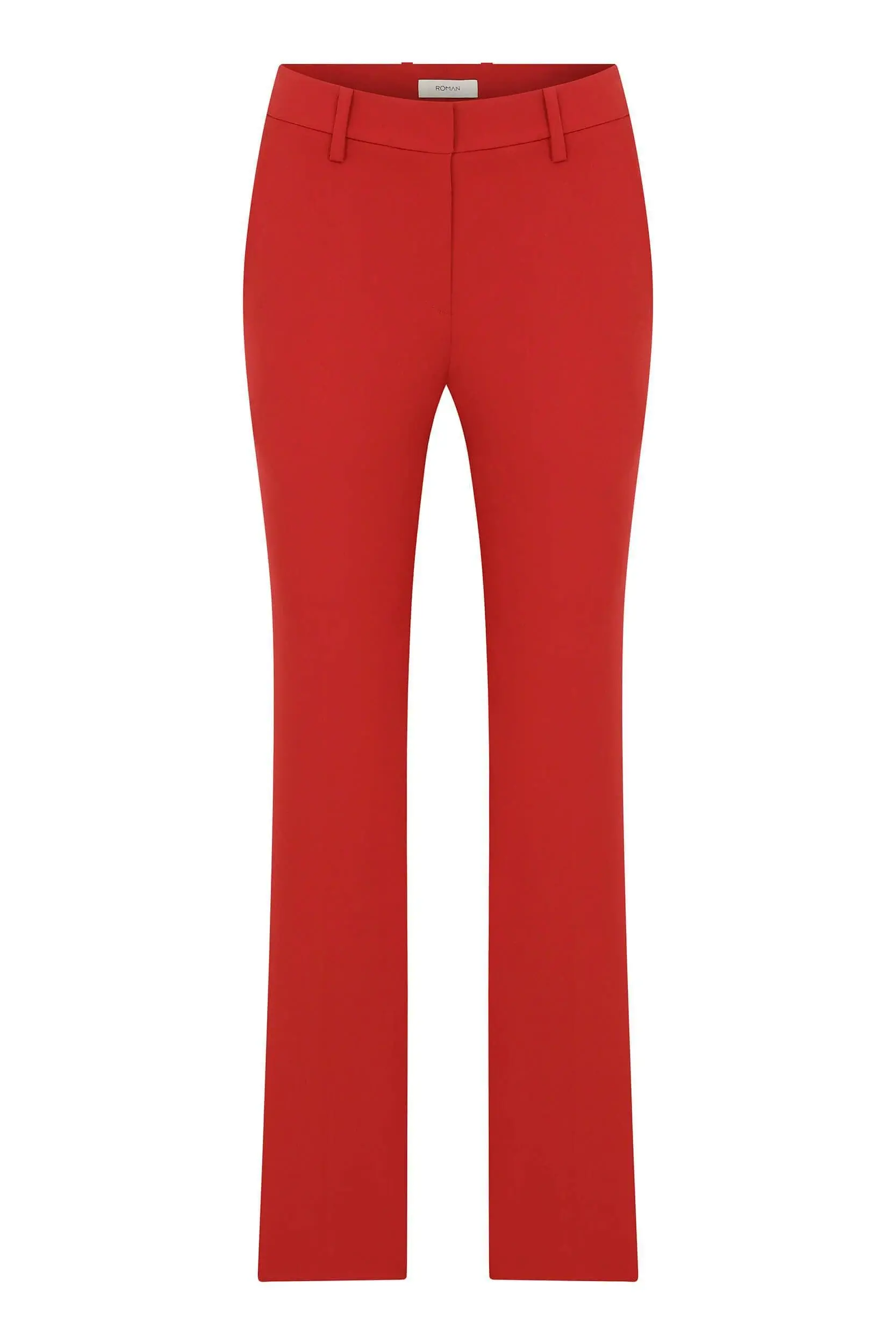 Roman Red Bootcut Casual Trousers. 2