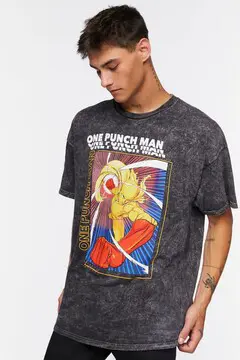 Forever 21 Forever 21 One Punch Man Graphic Tee Black/Multi. 2