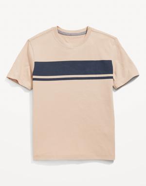 Softest Short-Sleeve Striped T-Shirt for Boys brown