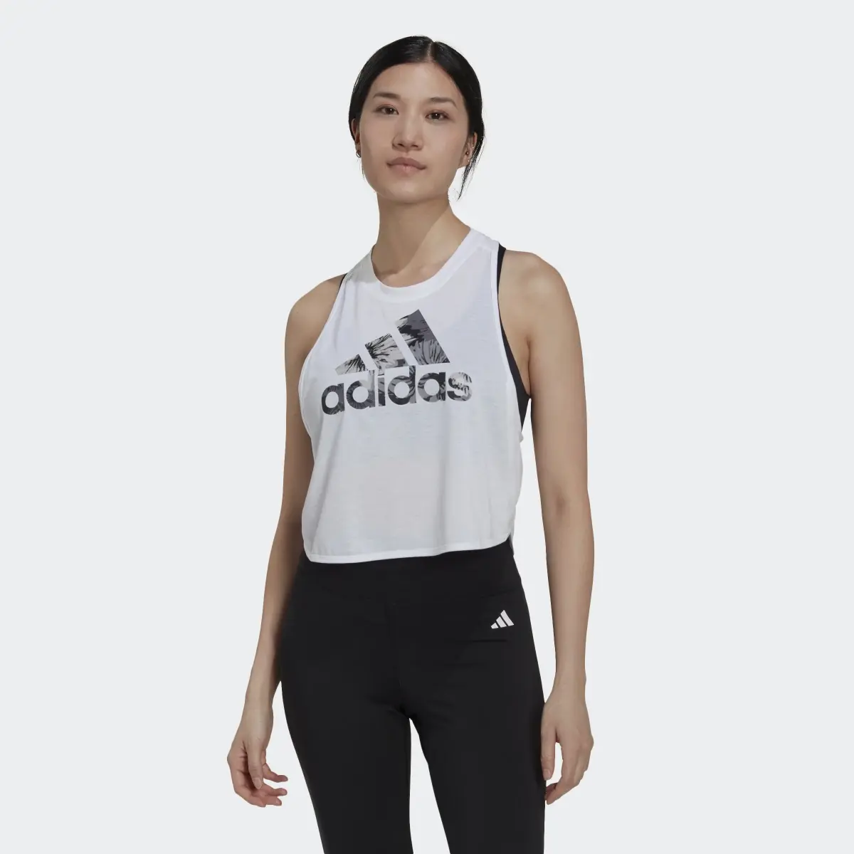 Adidas AEROREADY Made for Training Floral Tank Top. 2