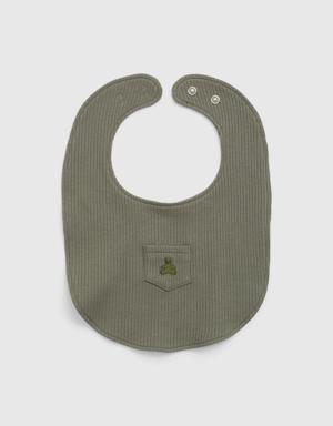 Gap Baby First Favorites TinyRib Bib green