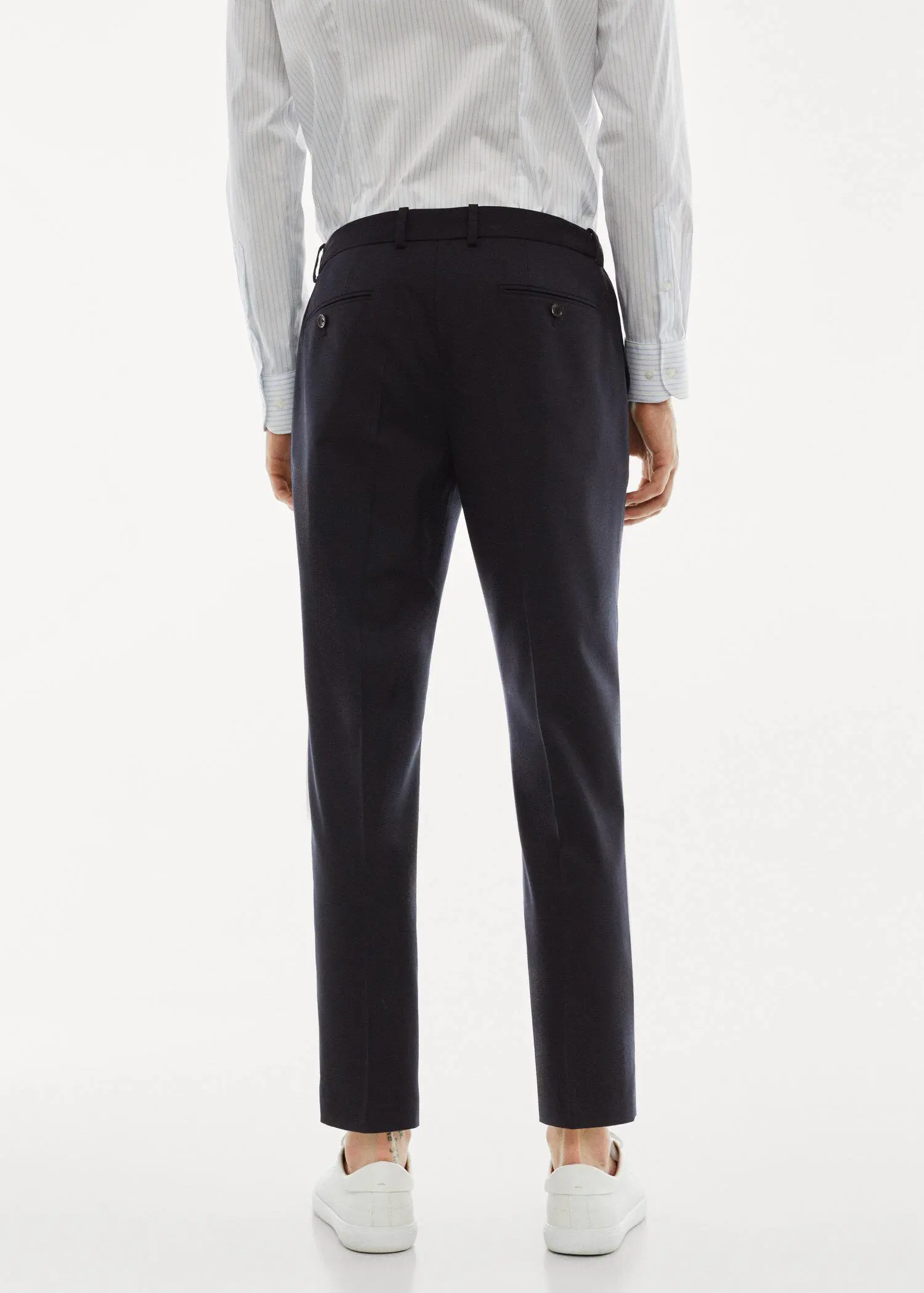 Mango Stretch virgin wool suit trousers. 3