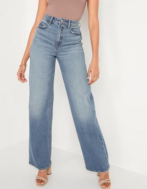 Extra High-Waisted Wide-Leg Jeans for Women blue