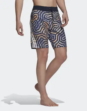 Adidas Classic-Length Colour Maze Tech Board Shorts. 3 Adidas Classic-Length Colour Maze Tech Board Shorts. 3