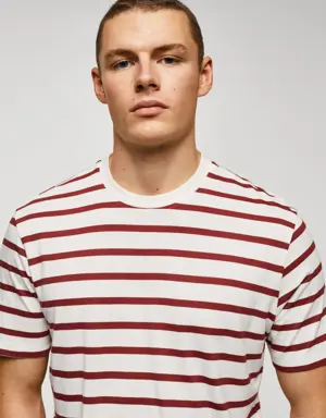 Cotton-modal striped t-shirt