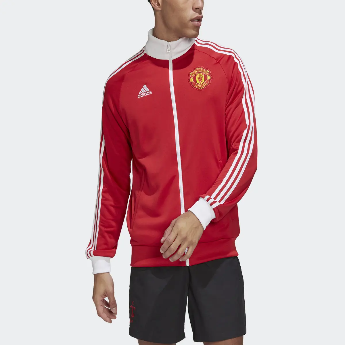 Adidas Chamarra Deportiva Manchester United 3 Franjas. 1