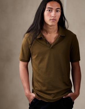 Banana Republic Luxury-Touch Performance Polo green