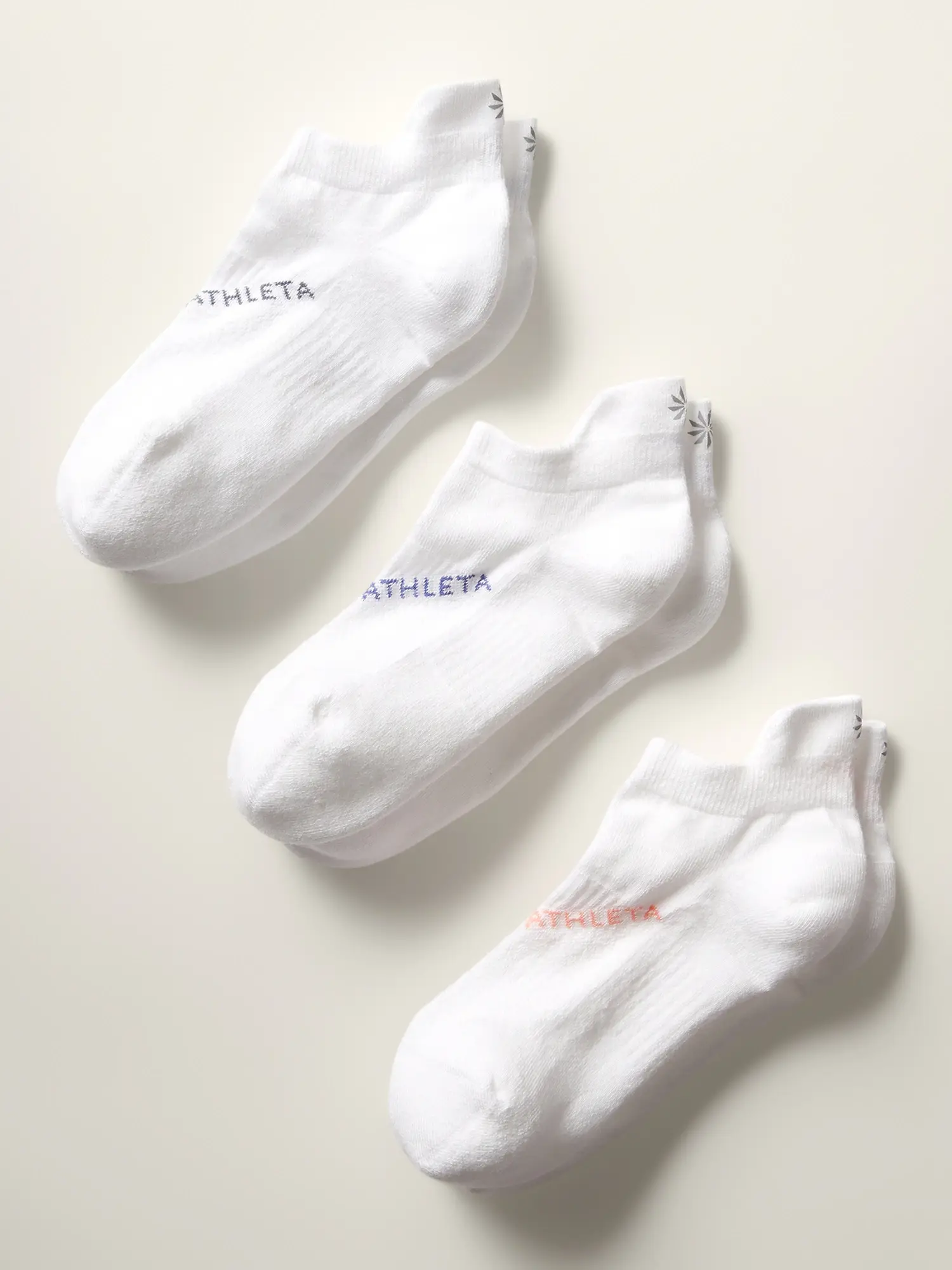 Athleta Everyday Ankle Sock 3-Pack white. 1