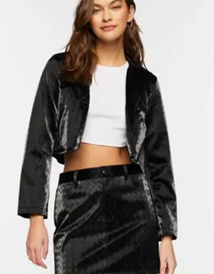 Forever 21 Faux Leather Crosshatch Mini Skirt Black