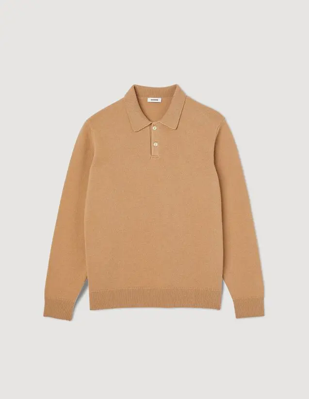 Sandro Wool and cashmere polo shirt. 2