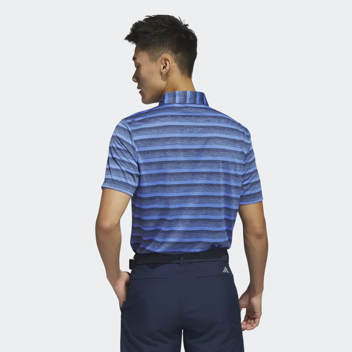 Adidas Two-Color Striped Polo Shirt. 3