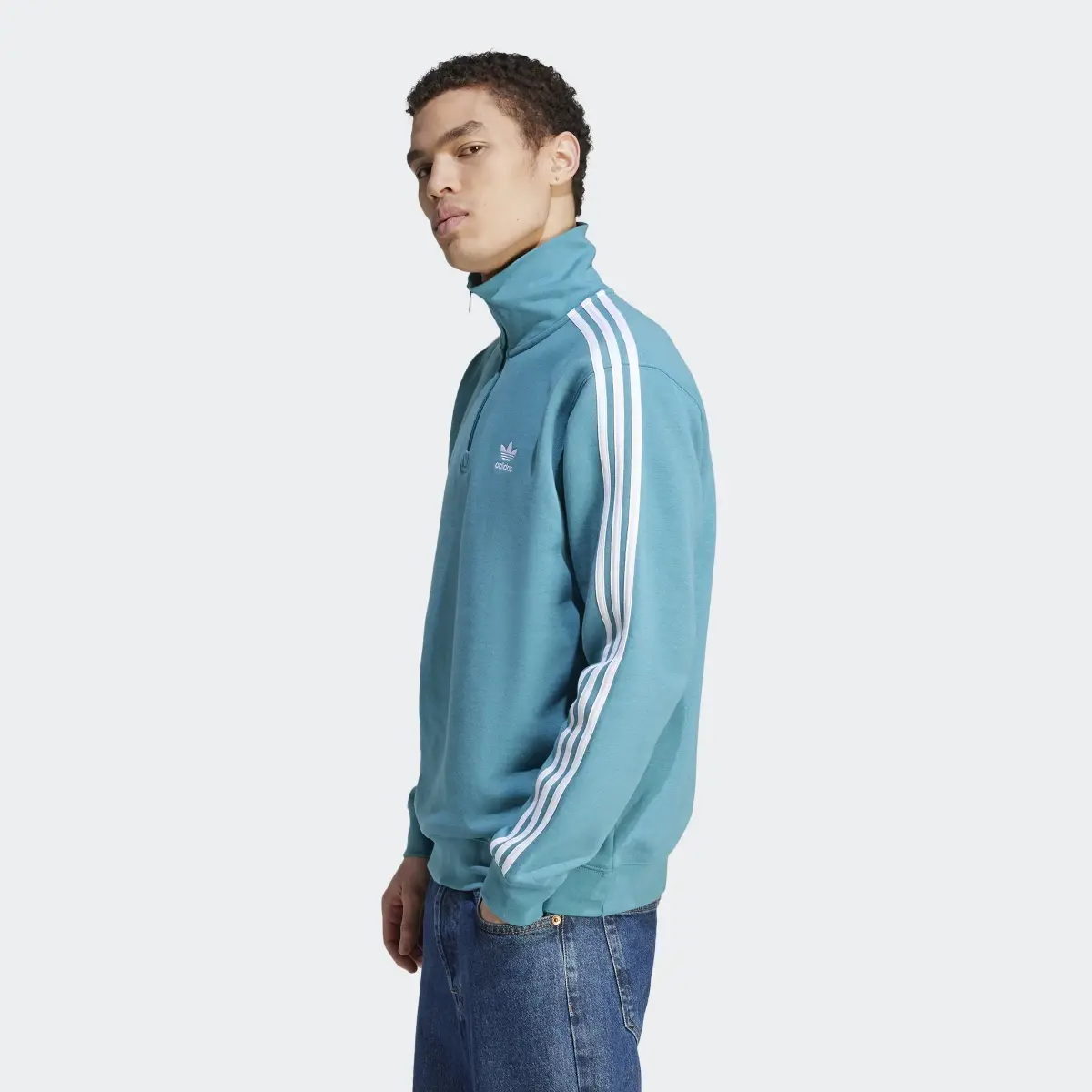 Adidas Adicolor Classics 3-Stripes Half-Zip Sweatshirt. 3