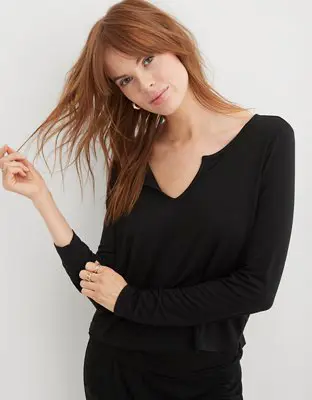 American Eagle Real Soft® Long Sleeve Top. 1