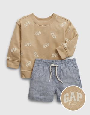 Gap Baby Two-Piece Gap Logo Outfit Set multi