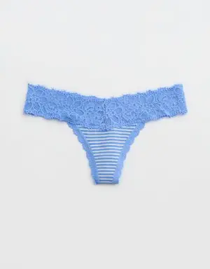 Superchill Cotton Eyelash Lace Thong Underwear