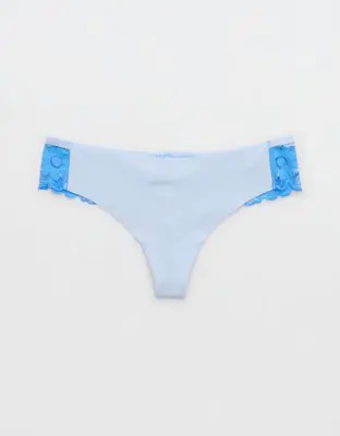 American Eagle SMOOTHEZ No Show Lace Thong Underwear. 1