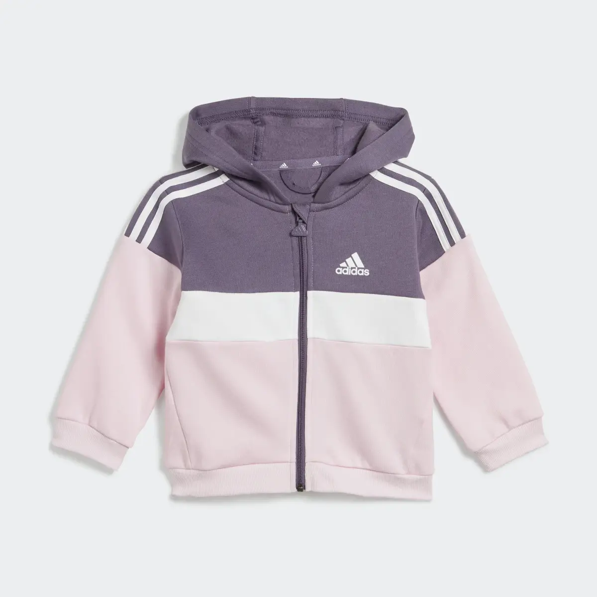 Adidas Tiberio 3-Stripes Colorblock Fleece Tracksuit Kids. 3