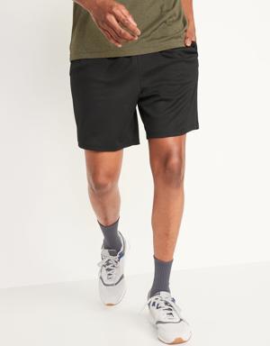 Go-Dry Mesh Performance Shorts for Men -- 7-inch inseam black