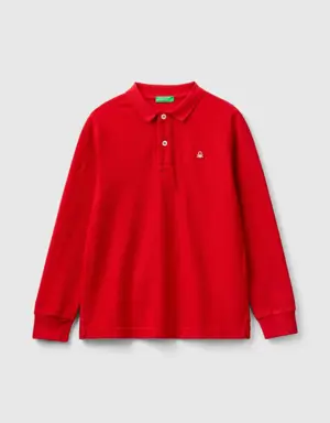 100% organic cotton long sleeve polo