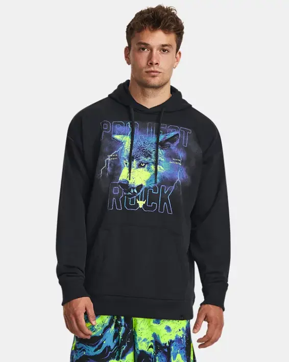 Under Armour Men's Project Rock Heavyweight Terry Hoodie. 2