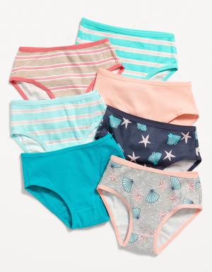 7-Pack Patterned Underwear for Toddler Girls pink