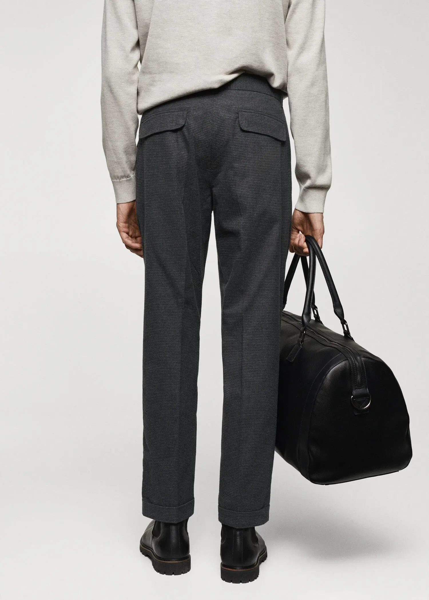 Mango Slim-fit cotton trousers. 3