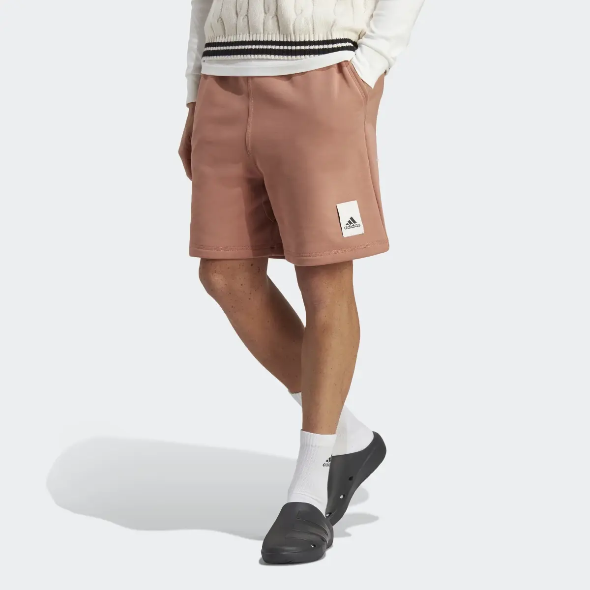 Adidas Lounge Fleece Shorts. 1