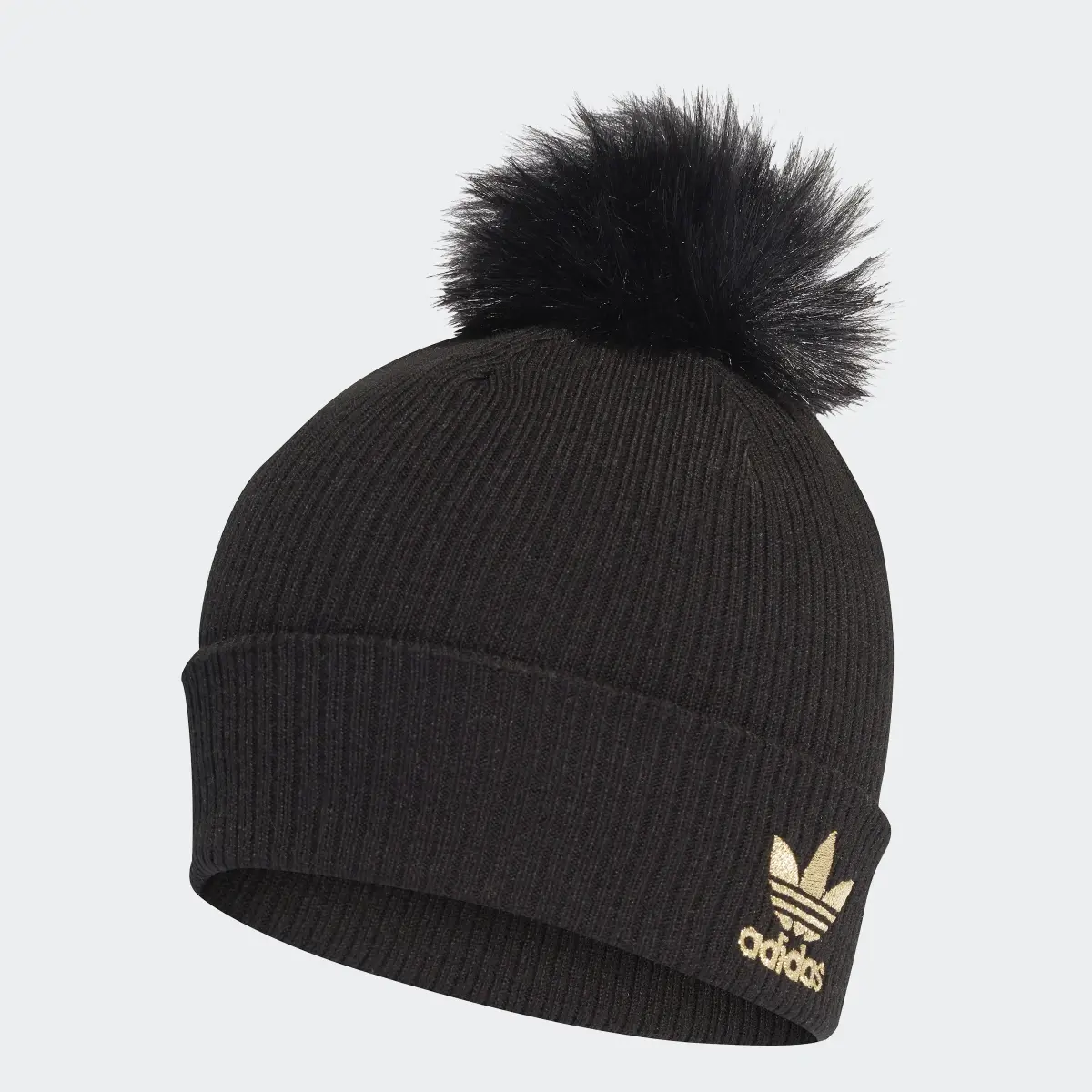 Adidas Faux Fur Pompom Beanie. 1