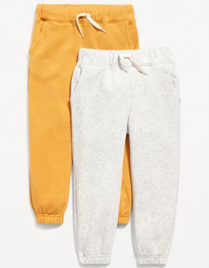 Old Navy Unisex 2-Pack Functional Drawstring Jogger Sweatpants for Toddler yellow