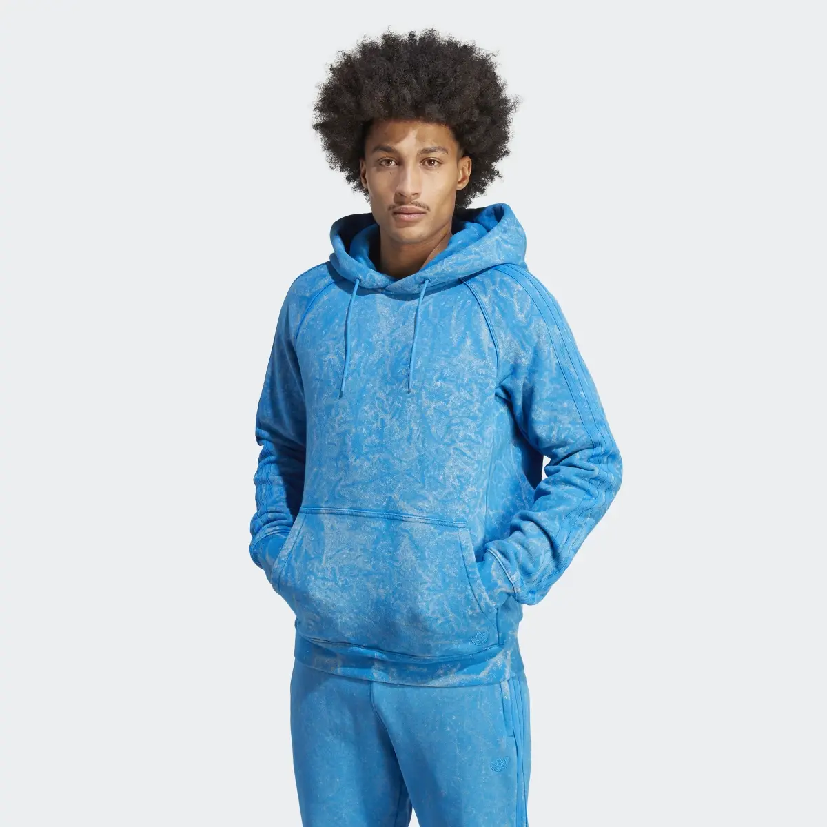 Adidas Camisola com Capuz Desgastada Blue Version. 2